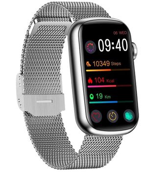 Smartwatch damski na bransolecie Garett Wave RT srebrny stalowy (2).jpg